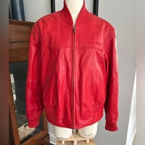 Red Vintage Pelle Pelle Leather Jacket